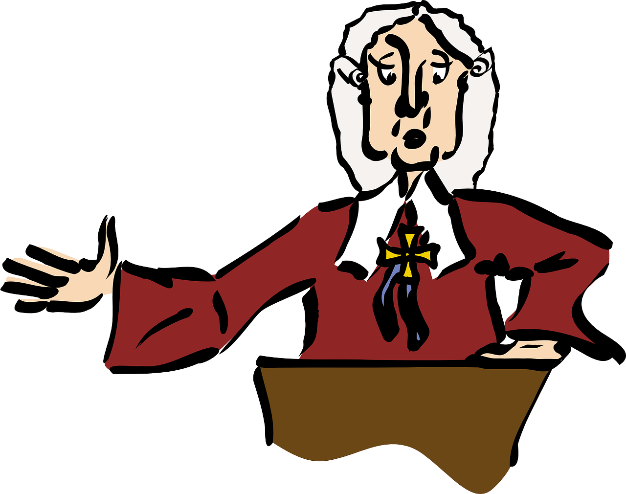 A Cartoon Of A Judge