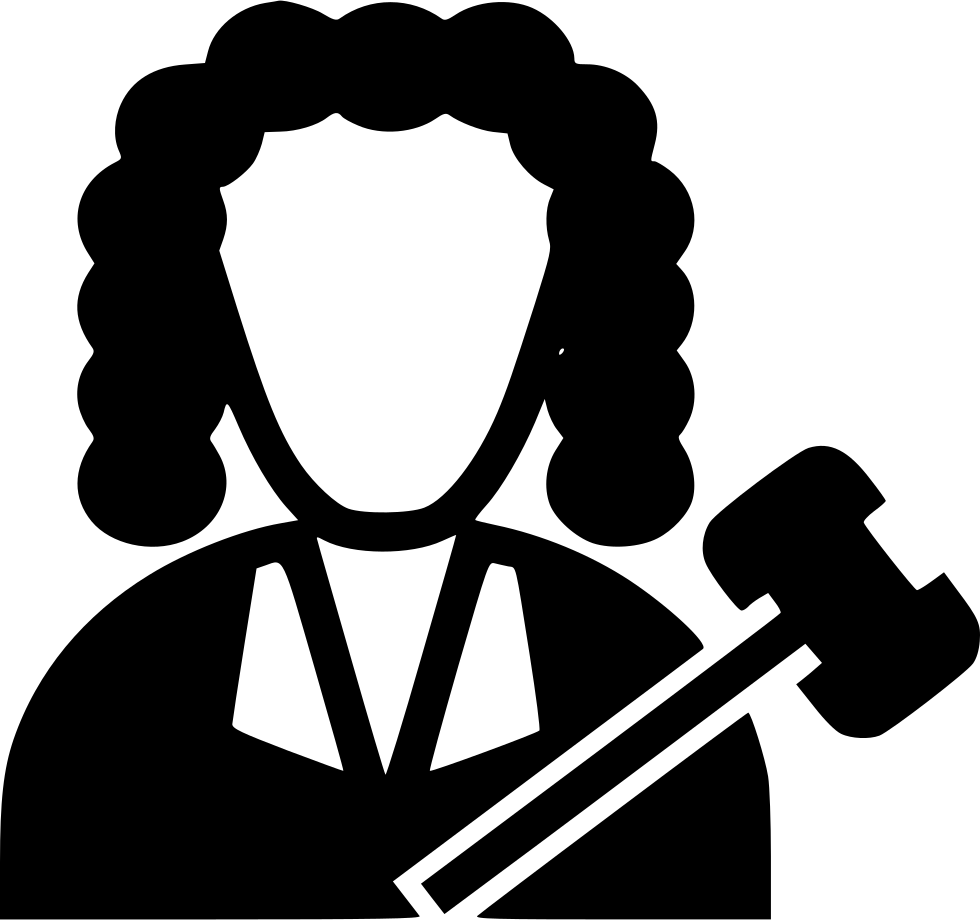 A Silhouette Of A Judge With A Hammer