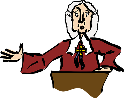 A Cartoon Of A Judge