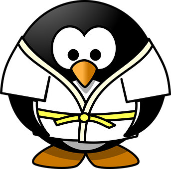 A Cartoon Penguin Wearing A Robe