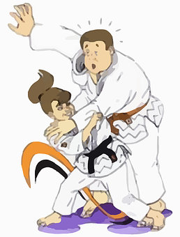 A Cartoon Of A Man And A Woman Fighting
