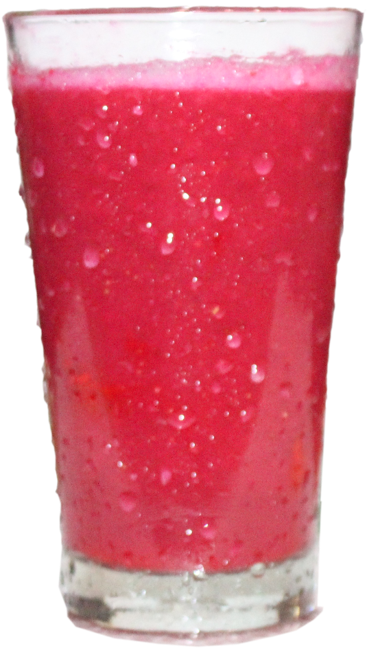 A Red Drink With Water Drops
