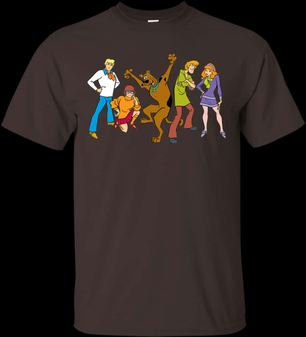 A T-shirt With Cartoon Characters