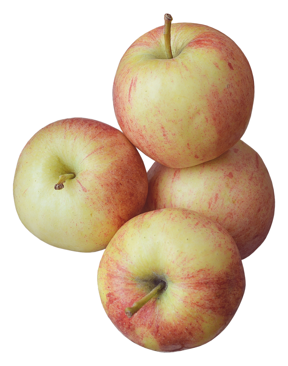A Group Of Apples On A Black Background