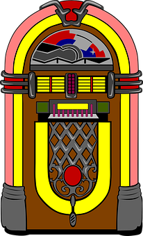 A Jukebox With A Black Background