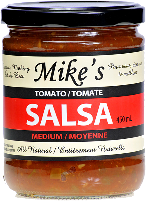 A Jar Of Salsa With A White Label
