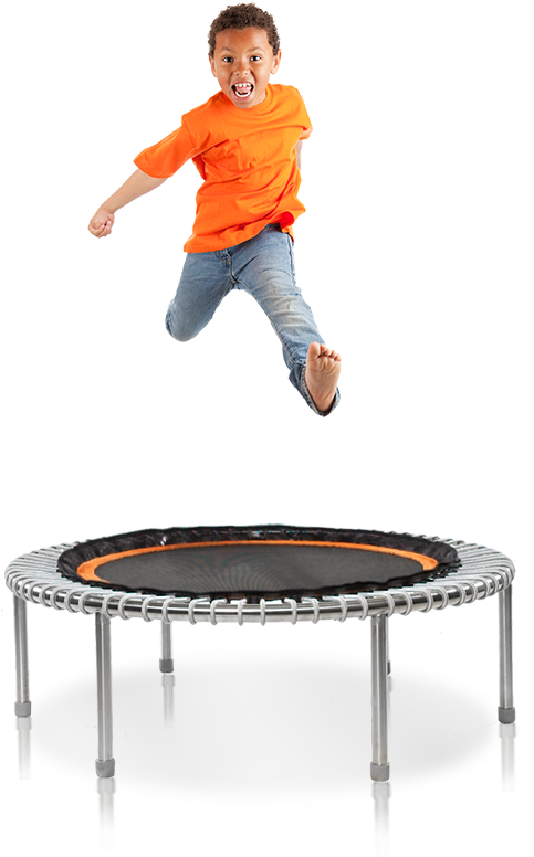 A Person Jumping On A Trampoline