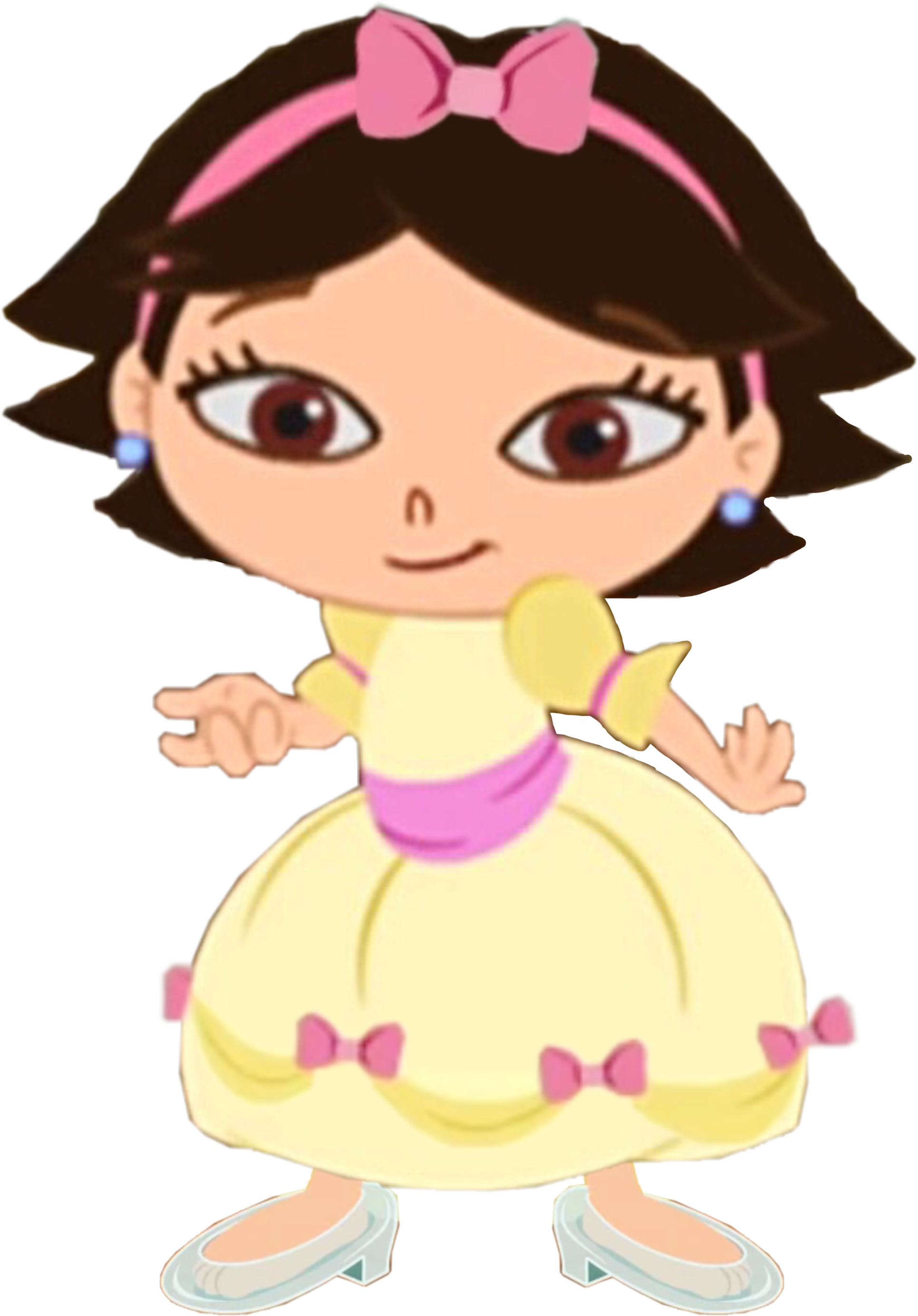 Cartoon Of A Girl In A Dress
