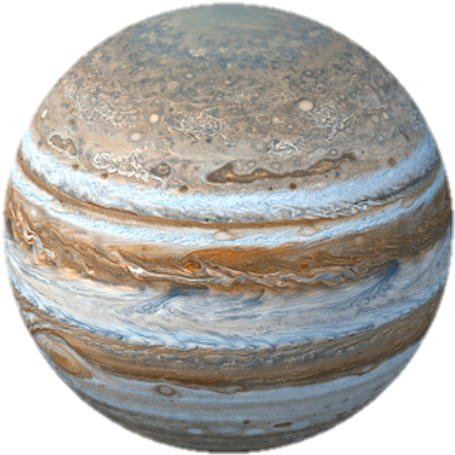 A Planet With A Swirl Of White And Brown Colors