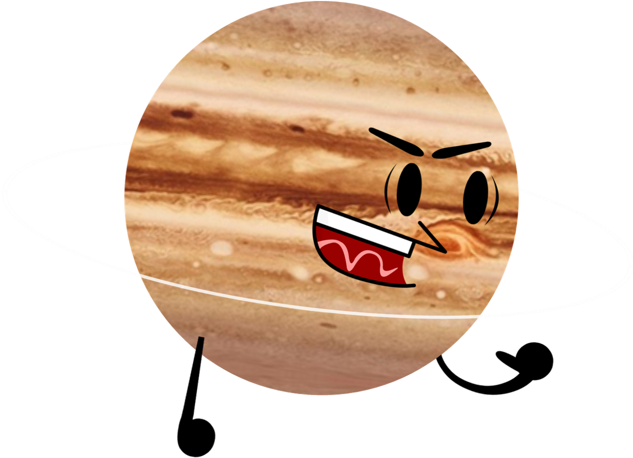 A Cartoon Of A Planet With A Face