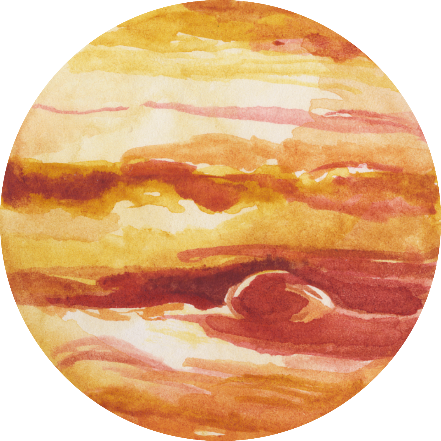 A Watercolor Of A Planet