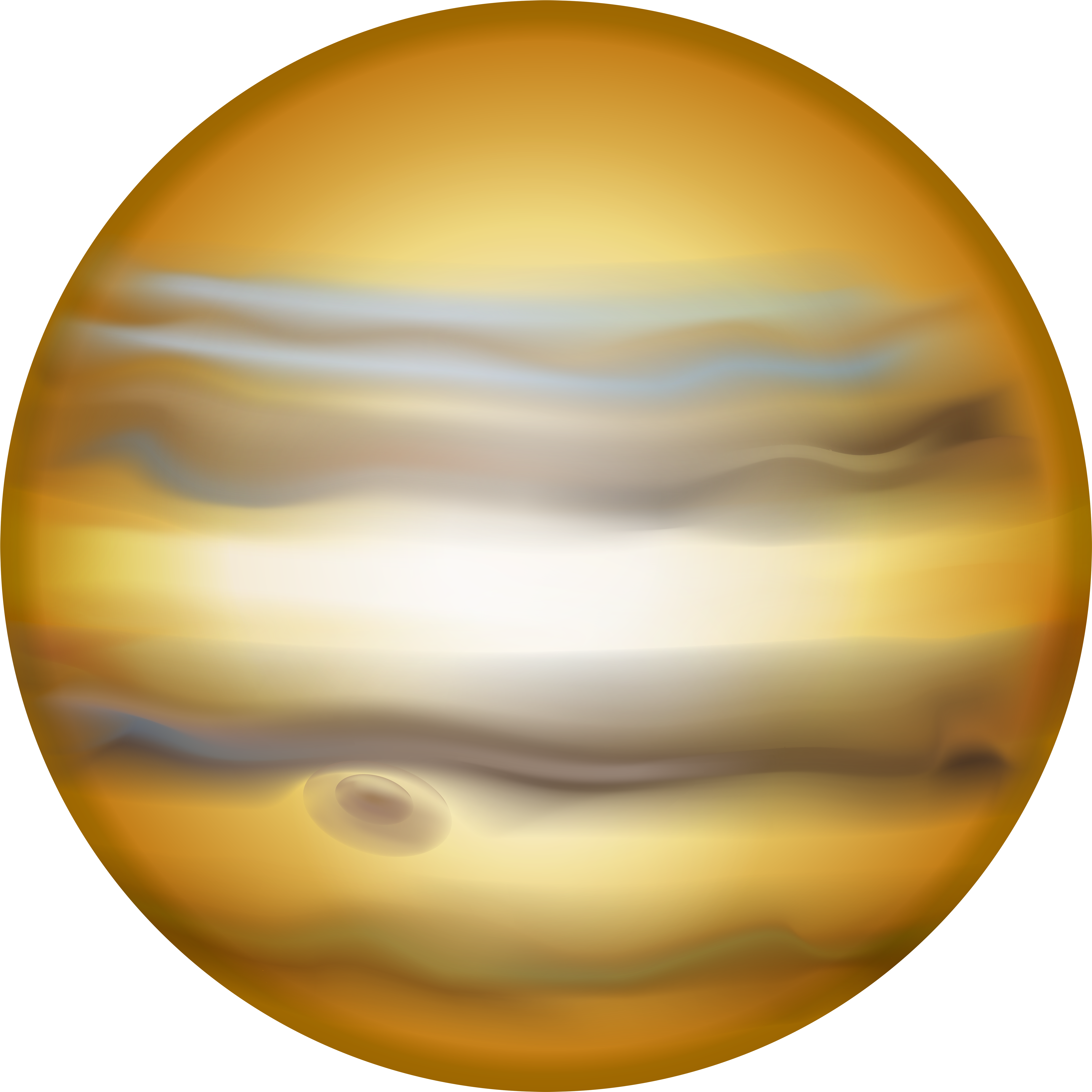 A Planet With A Yellow Circle