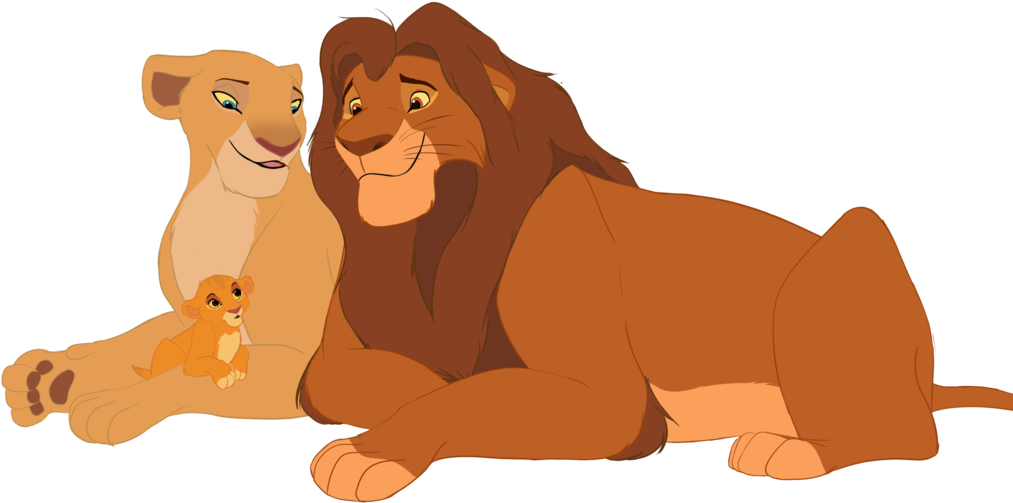 A Cartoon Of A Lion And A Lioness