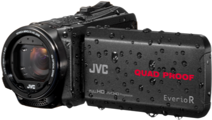 A Black Camera With Water Drops On It