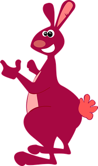 A Cartoon Of A Purple Dinosaur