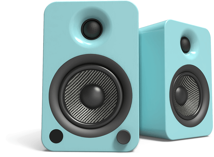 A Pair Of Blue Speakers