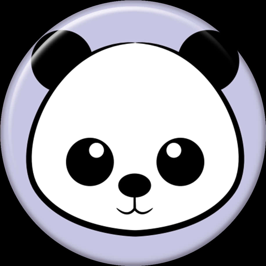 A Button With A Panda Face