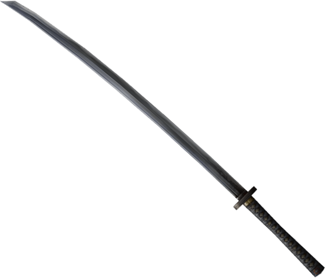 A Sword With A Black Handle