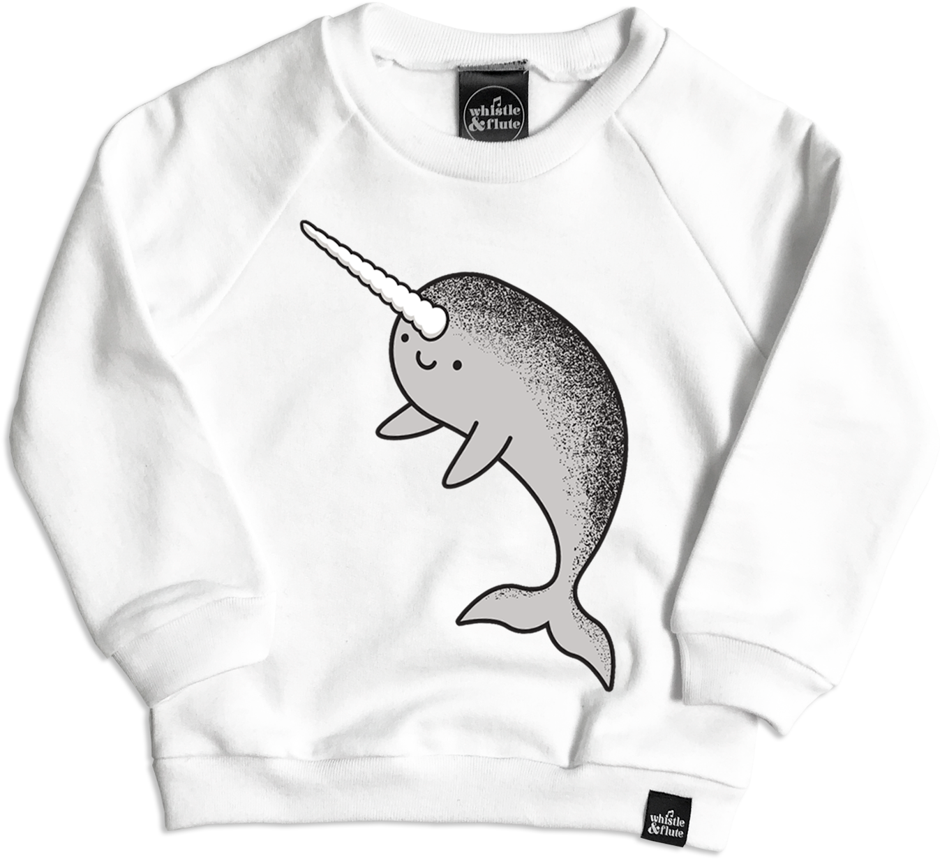 A White Sweatshirt With A Narwhal On It