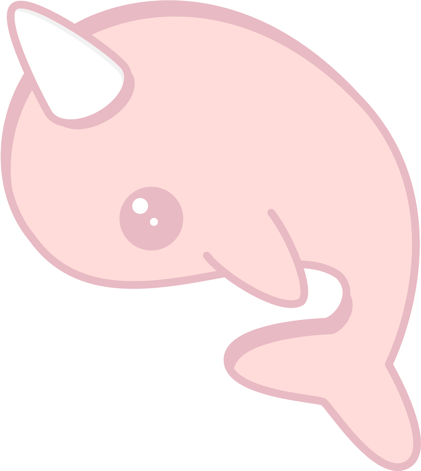 A Pink Whale With A Horn