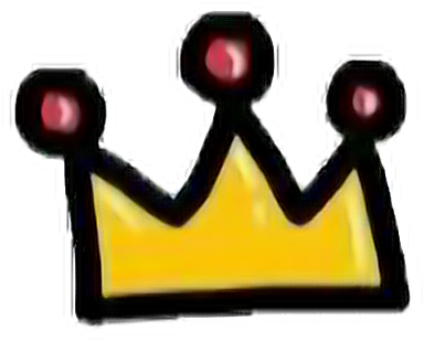 A Yellow Crown With Three Red Dots