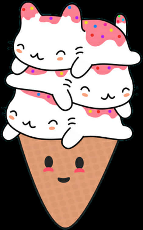 Kawaii Ice Cream Cat