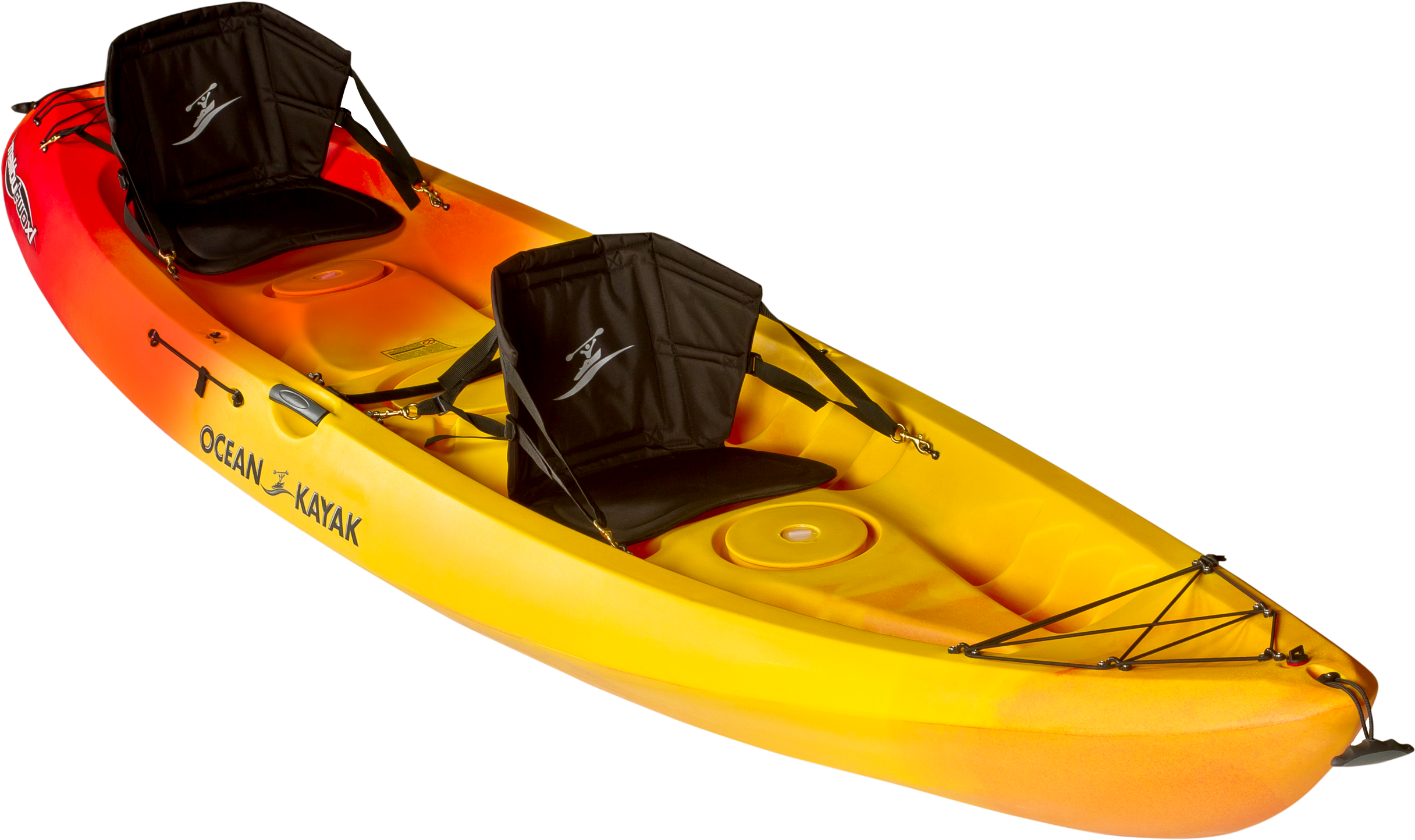 A Yellow Kayak With Black Seat