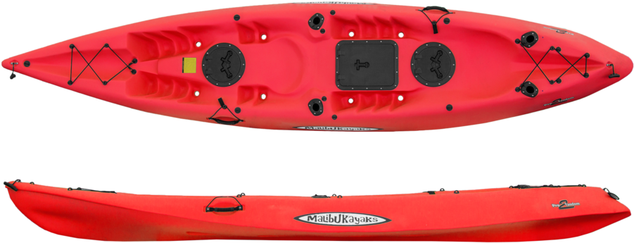Top View Of A Red Kayak