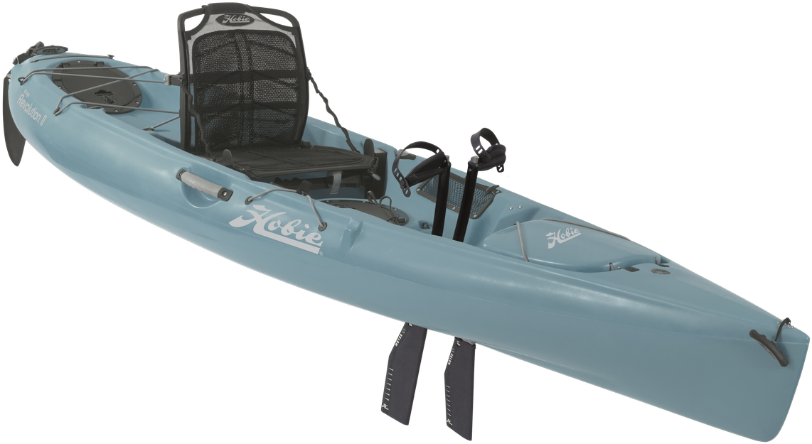 A Blue Kayak With A Seat
