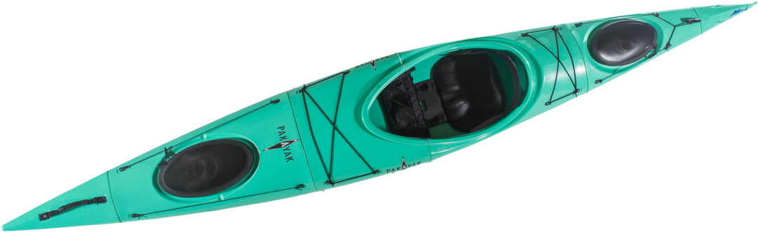 A Green Kayak With Black Straps