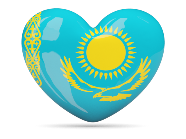 A Heart Shaped Blue And Yellow Flag