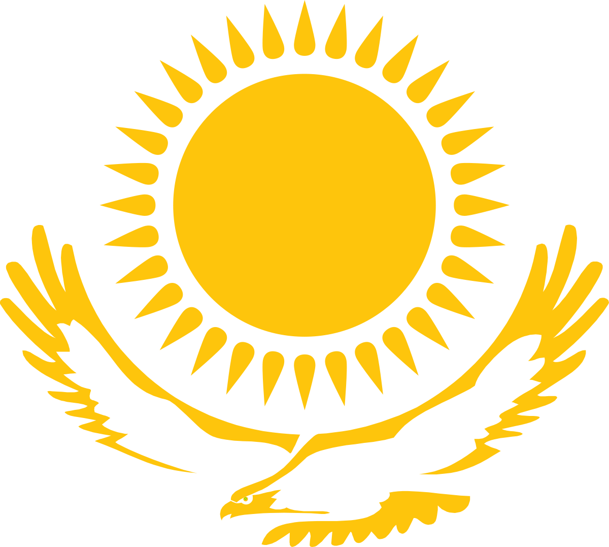 A Yellow And Black Logo With A Sun And A Bird