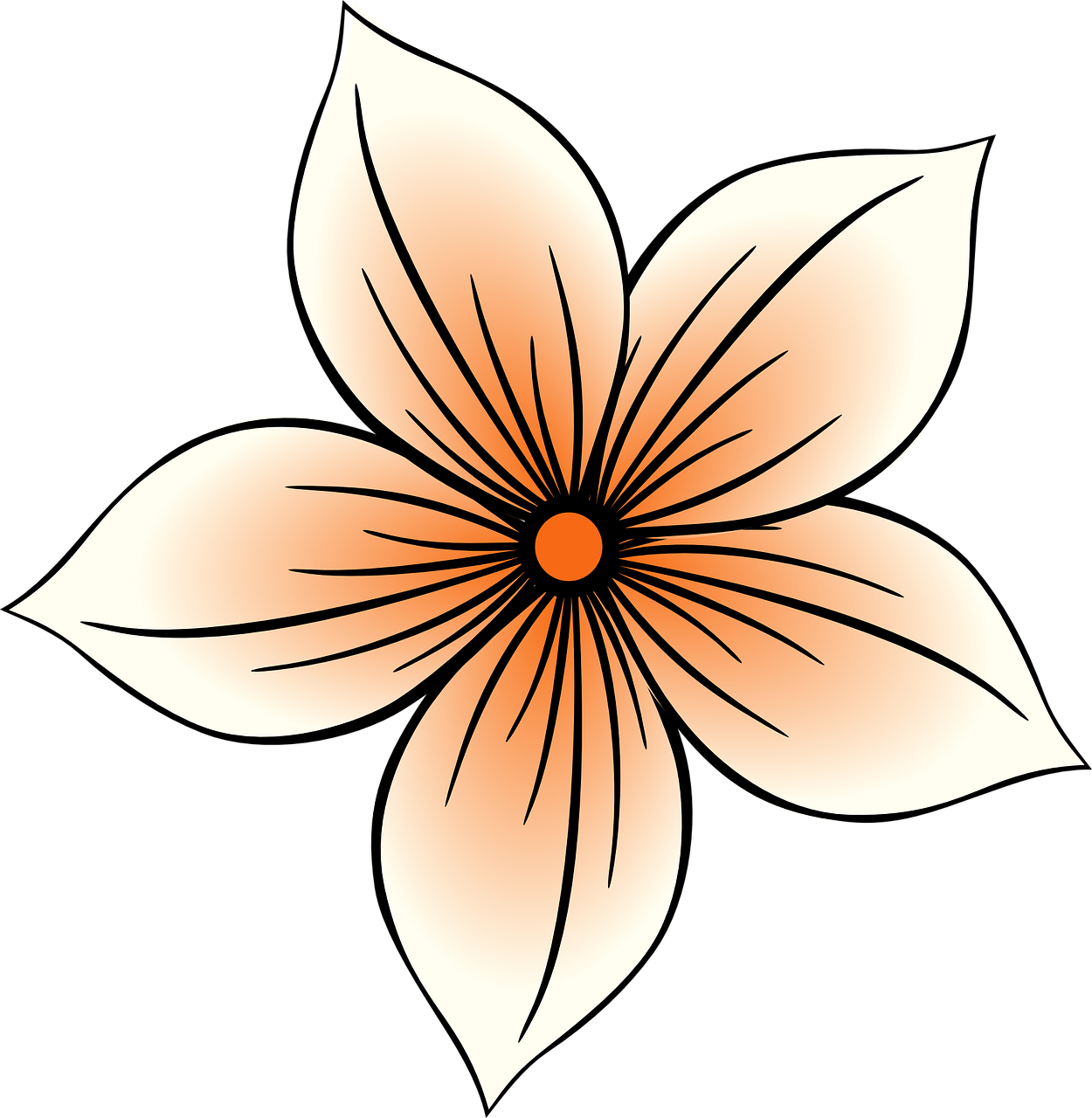 A Flower With Leaves On It