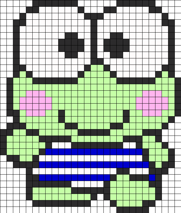 A Pixel Art Of A Frog