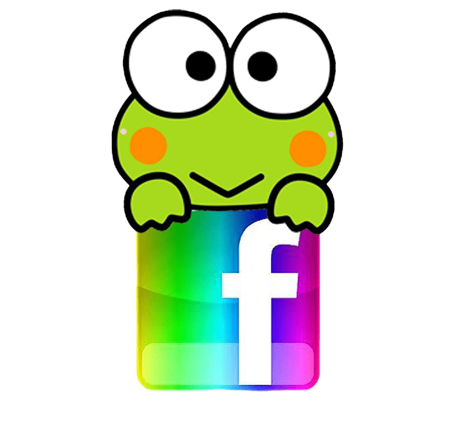 A Cartoon Frog Holding A Logo