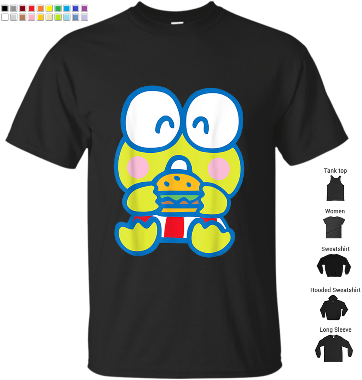 A Black T-shirt With A Cartoon Character