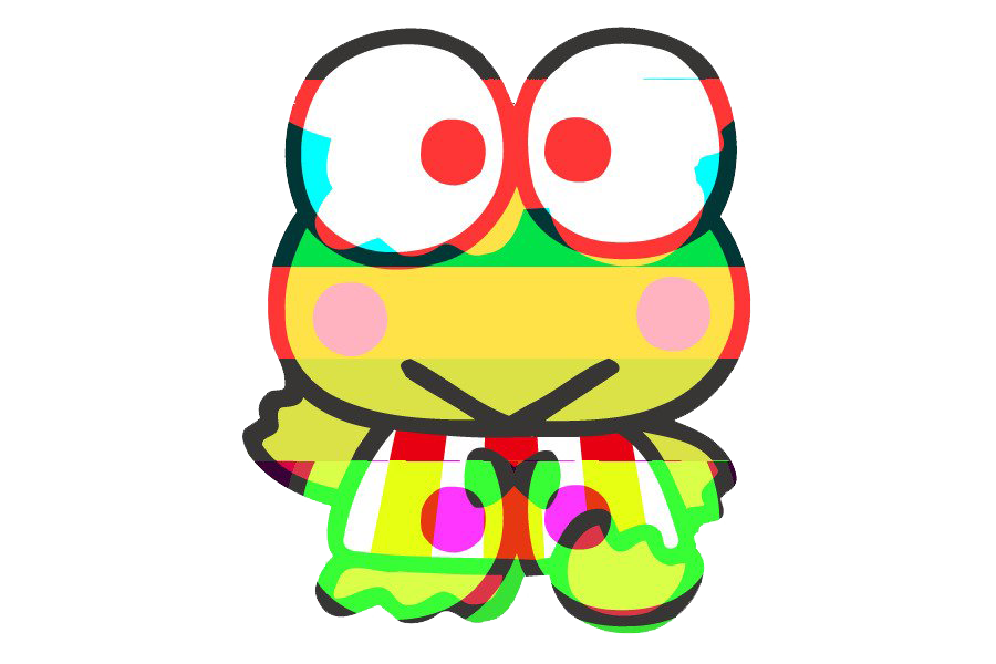 A Cartoon Frog With A Black Background