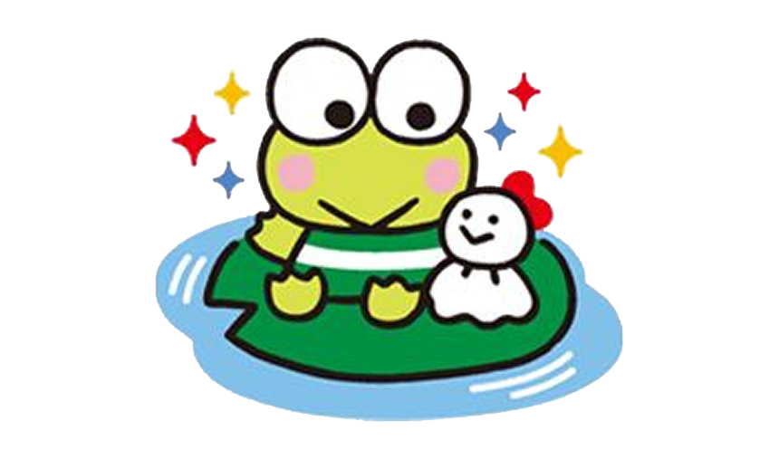 A Cartoon Frog On A Floating Ring