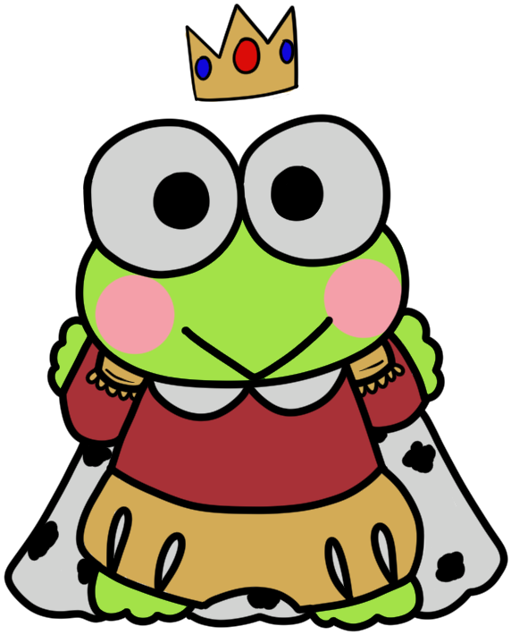 Cartoon Frog Wearing A Crown And A Crown