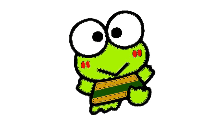 A Cartoon Frog With Big Eyes