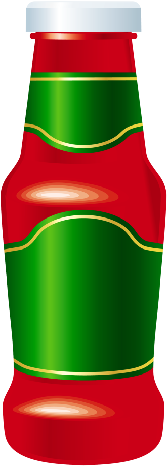 A Red And Green Bottle