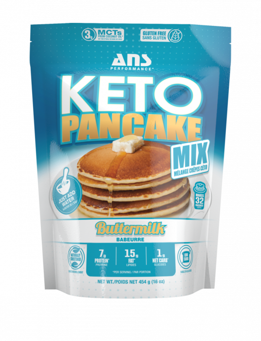 A Blue And White Package Of Keto Pancakes