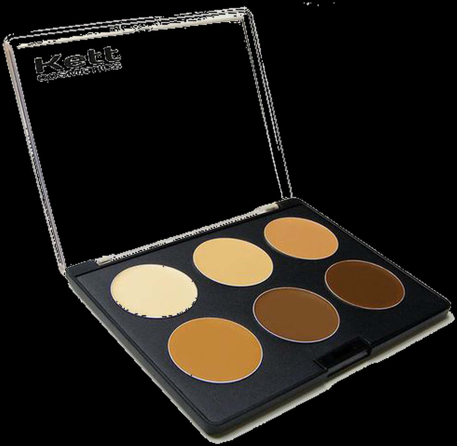 A Makeup Palette With Different Shades Of Brown And Tan
