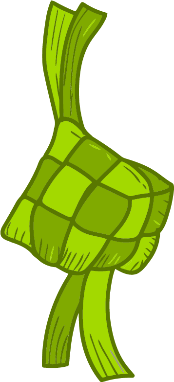 A Cartoon Of A Green Square Object