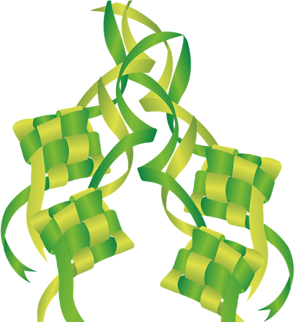 A Green Ribbon With A Black Background