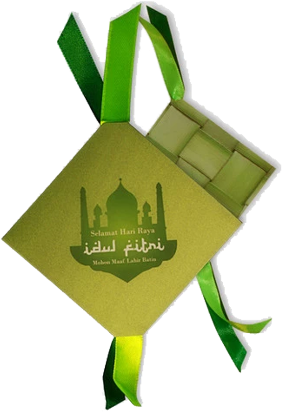 A Green Box With Green Ribbon