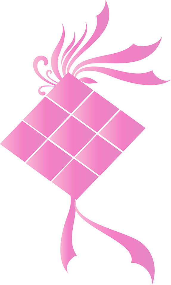 A Purple Square With A Ribbon