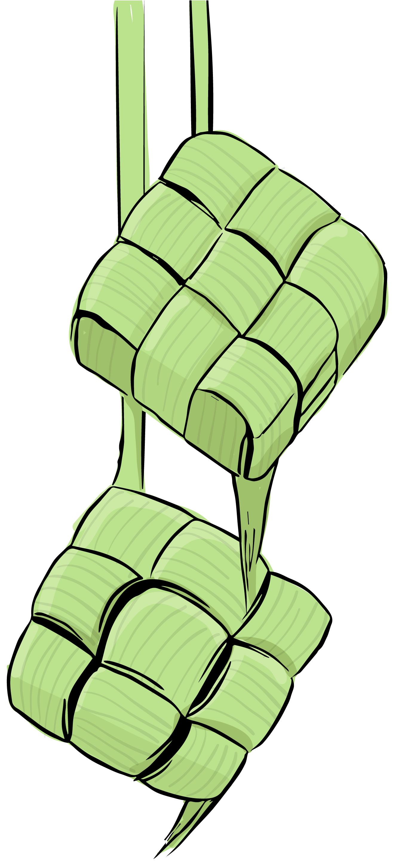 A Cartoon Of A Ketupat