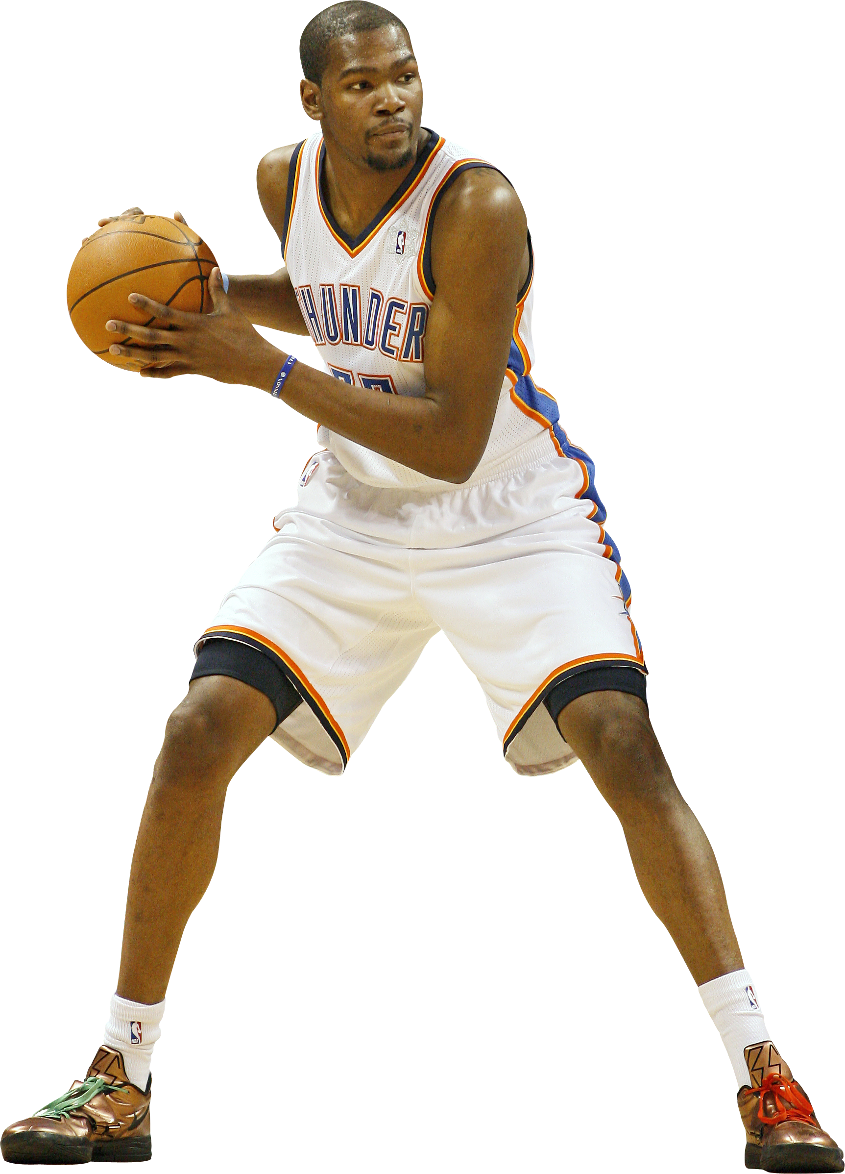 A Man In Basketball Uniform Holding A Basketball