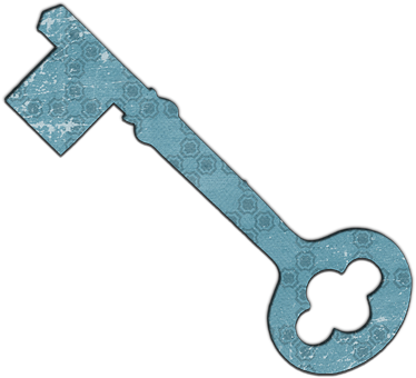A Blue And White Key